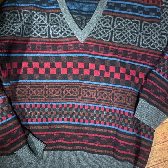 GIVENCHY VTG WOOL Frm ITALY ORIENTAL Sweater RARE - Picture 7 of 11